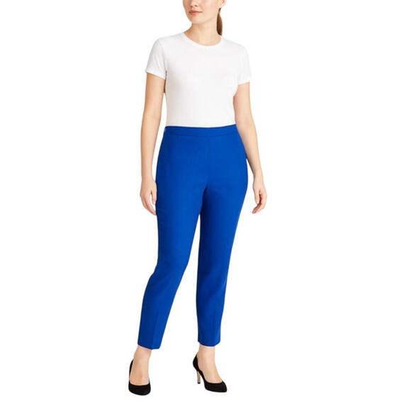 Ralph Lauren Black Label Side Zip Ankle Pants – Cobalt Blue, Size 8 - Picture 1 of 6